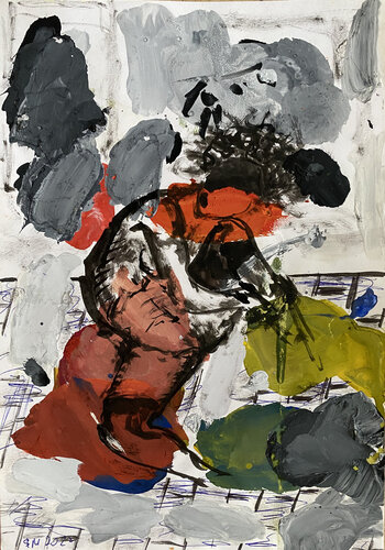 2234 / She began to collect puzzles - {$M} van Leni Smoragdova, Tekening te koop op Singulart