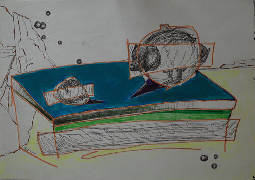 @#$h8 / Eye of the Tiger - {$M} van Leni Smoragdova, Tekening te koop op Singulart