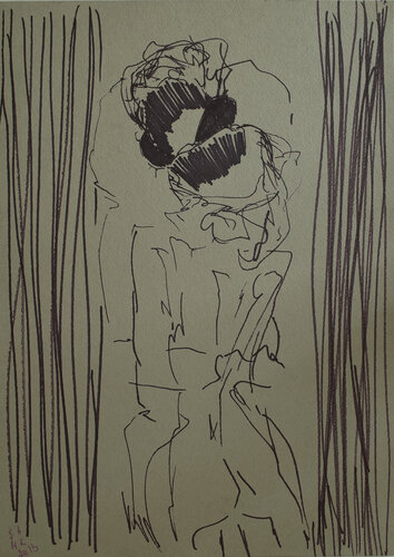 +75dsf64 / Lovers {$M} van Leni Smoragdova, Tekening te koop op Singulart