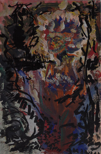 8dgn / She began to collect puzzles - {$M} van Leni Smoragdova, Tekening te koop op Singulart
