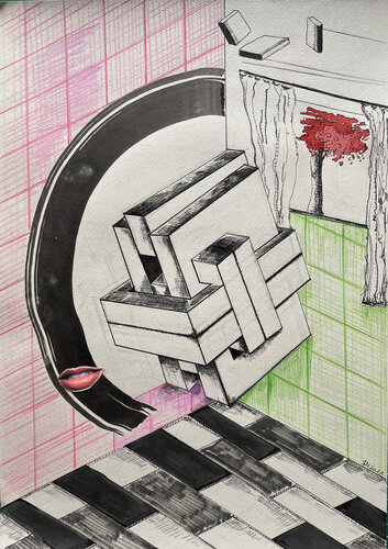 г1;, / Baby Love - {$M} van Leni Smoragdova, Werk op papier te koop op Singulart