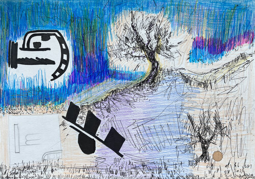 a+#$ / Stories of Your Life and Others - {$M} van Leni Smoragdova, Tekening te koop op Singulart
