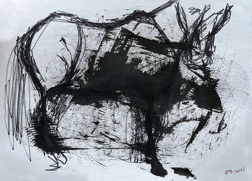 ^%EG / Mother’s Milk - {$M} van Leni Smoragdova, Tekening te koop op Singulart