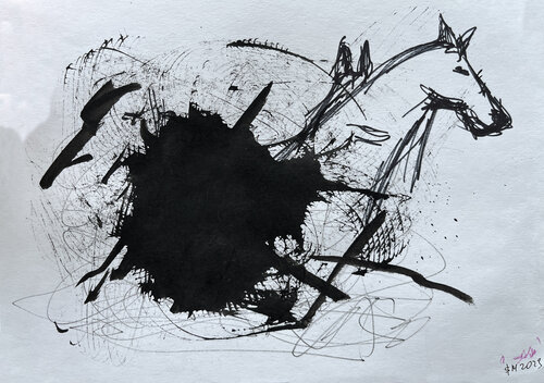 1LHW / Mother’s Milk - {$M} van Leni Smoragdova, Tekening te koop op Singulart