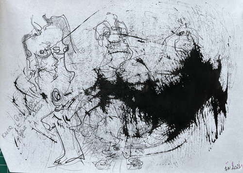 1"TE$ / Mother’s Milk - {$M} van Leni Smoragdova, Tekening te koop op Singulart