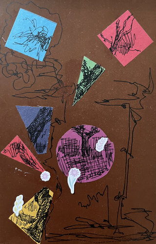 V!D!  / Chessboard - {$M} van Leni Smoragdova, Tekening te koop op Singulart