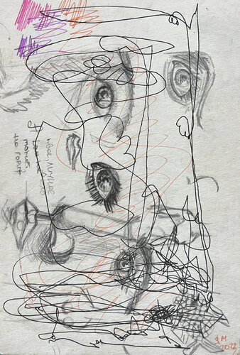 y$#g  / Yellow revolution - {$M} van Leni Smoragdova, Tekening te koop op Singulart