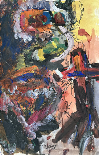 30Gf / In Search of Lost Time - {$M} van Leni Smoragdova, Tekening te koop op Singulart