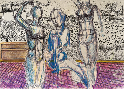 63Ds / A Little Life - {$M} van Leni Smoragdova, Tekening te koop op Singulart