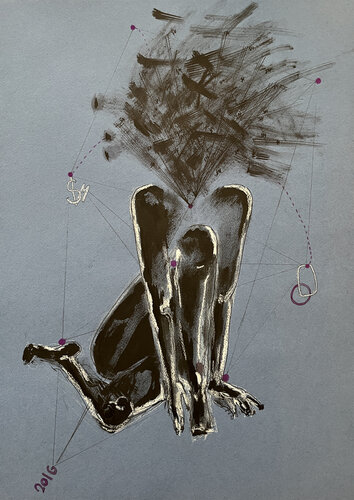 9рку / La vie en rose - {$M} van Leni Smoragdova, Tekening te koop op Singulart