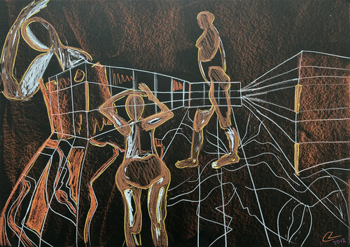 Tw$@ / Black edition - {$M} van Leni Smoragdova, Tekening te koop op Singulart