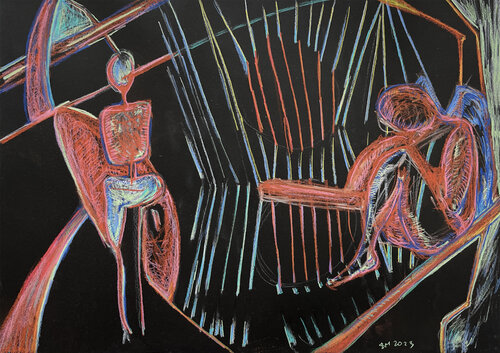 1w$@ / Black edition - {$M} van Leni Smoragdova, Tekening te koop op Singulart