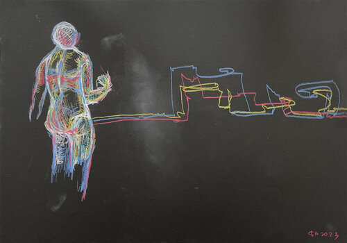 2w$@ / Black edition - {$M} van Leni Smoragdova, Tekening te koop op Singulart