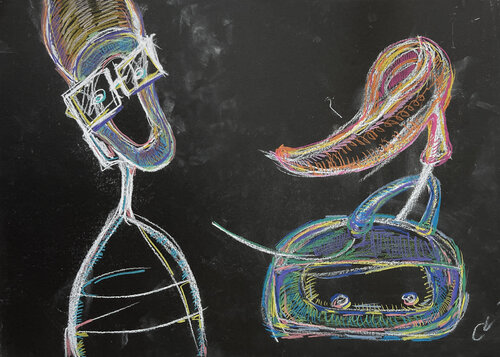 bw$@ / Black edition - {$M} van Leni Smoragdova, Tekening te koop op Singulart