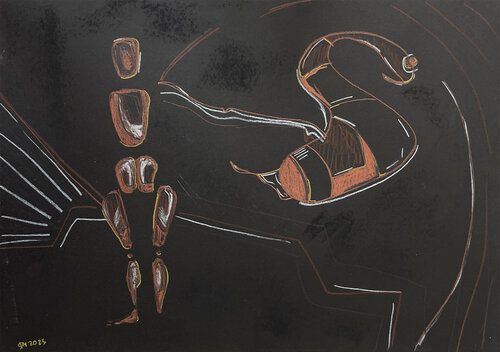 lw$@ / Black edition - {$M} van Leni Smoragdova, Tekening te koop op Singulart
