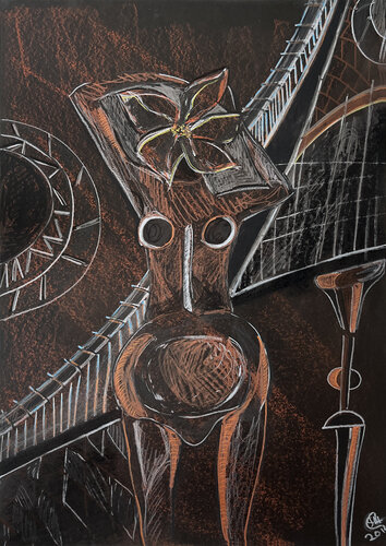 ;w$@ / Black edition - {$M} van Leni Smoragdova, Tekening te koop op Singulart