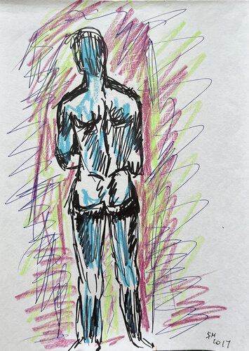 ^$34 / color life - {$M} van Leni Smoragdova, Tekening te koop op Singulart