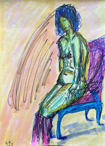 ^%$3 / color life - {$M} van Leni Smoragdova, Tekening te koop op Singulart