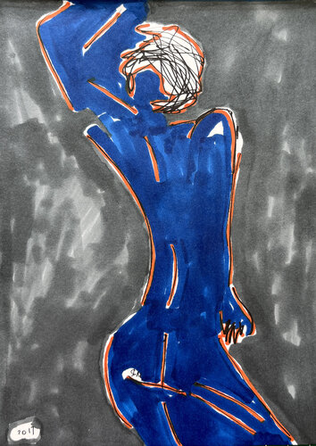 &%$3 / color life - {$M} van Leni Smoragdova, Tekening te koop op Singulart