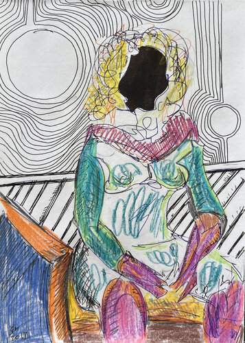 #%E$ / color life - {$M} van Leni Smoragdova, Tekening te koop op Singulart