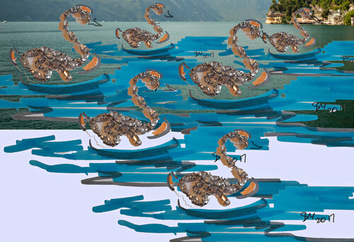 atro / Blue, Chanel and an animal - {$M} di Leni Smoragdova, Digitale in vendita su Singulart