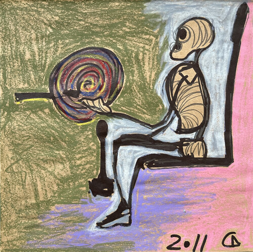 9*[e / Back to the Future - {$M} di Leni Smoragdova, Opera su carta in vendita su Singulart