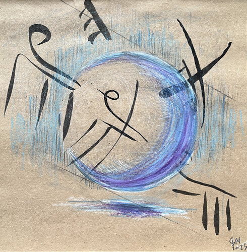 q1[e / Back to the Future - {$M} di Leni Smoragdova, Opera su carta in vendita su Singulart