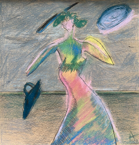 li[e / Back to the Future - {$M} di Leni Smoragdova, Opera su carta in vendita su Singulart