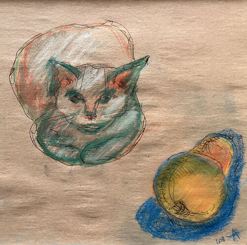 1$[e / Back to the Future - {$M} di Leni Smoragdova, Opera su carta in vendita su Singulart