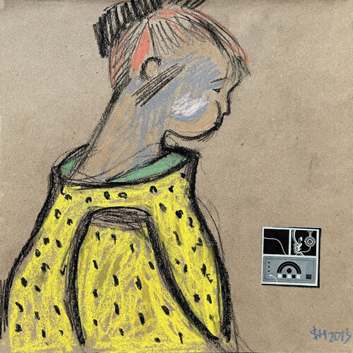 l--i / Back to the Future - {$M} di Leni Smoragdova, Opera su carta in vendita su Singulart