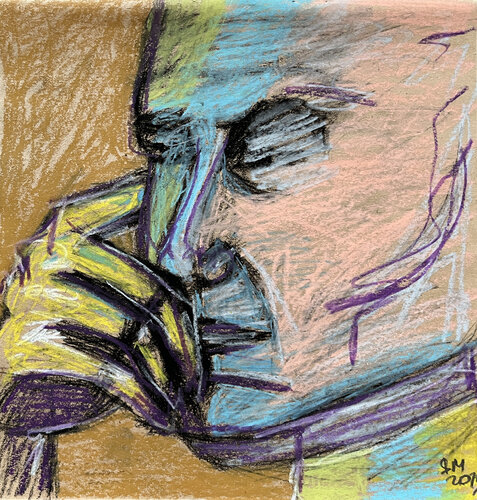 -8,q, / Back to the Future - {$M} di Leni Smoragdova, Opera su carta in vendita su Singulart