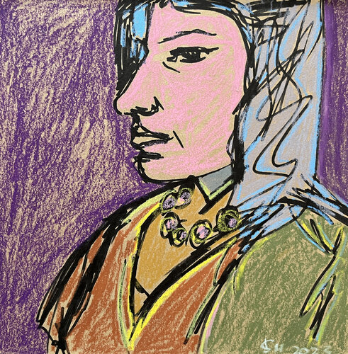 -8,j, / Back to the Future - {$M} di Leni Smoragdova, Opera su carta in vendita su Singulart