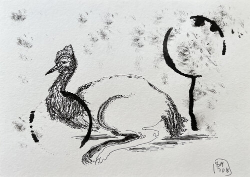09h5 / The body in pieces finds its unity in the image of the other - {$M} di Leni Smoragdova, Disegno in vendita su Singulart