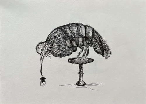 +(1a / The body in pieces finds its unity in the image of the other - {$M} di Leni Smoragdova, Disegno in vendita su Singulart