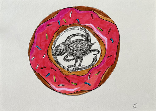 !aqb / In my next life I want to be born - {$M} di Leni Smoragdova, Disegno in vendita su Singulart