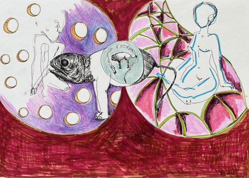 S@1f / I saw that in your mind - {$M} di Leni Smoragdova, Disegno in vendita su Singulart