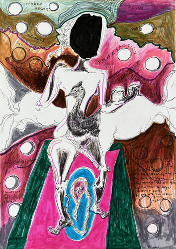 S@-0 / I saw that in your mind - {$M} di Leni Smoragdova, Disegno in vendita su Singulart