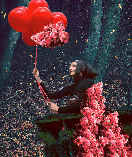 ^%2й/ I had 4 girlfriends, One evening they wore my trash - {$M} di Leni Smoragdova, Fotografia in vendita su Singulart