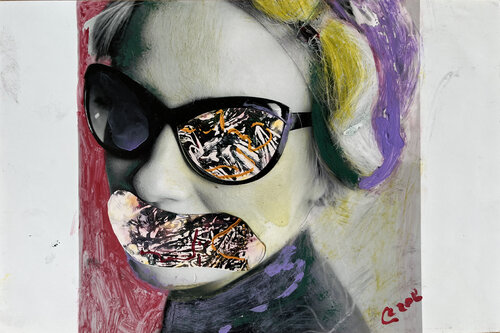 :%№2 / Hi, it's me! just Looking through out you soul - {$M} di Leni Smoragdova, Disegno in vendita su Singulart