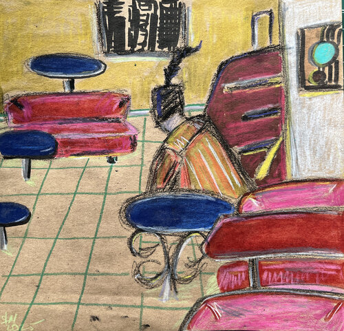 1Г1q, / Back to the Future - {$M} di Leni Smoragdova, Opera su carta in vendita su Singulart