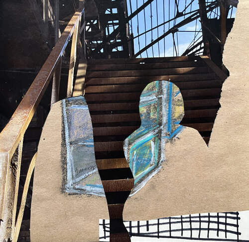 6Г1q, / Back to the Future - {$M} di Leni Smoragdova, Opera su carta in vendita su Singulart