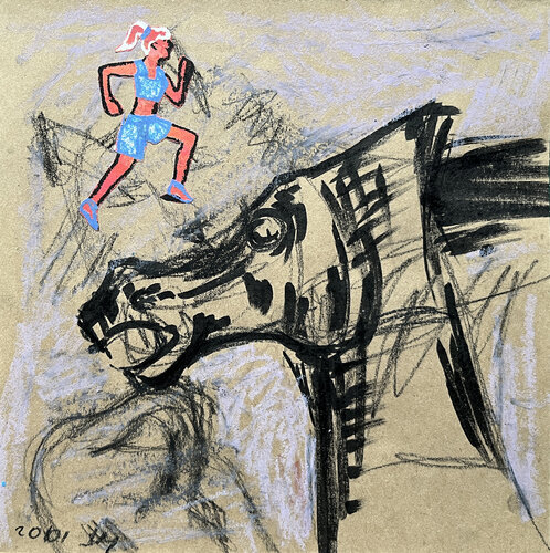 7Г1q, / Back to the Future - {$M} di Leni Smoragdova, Opera su carta in vendita su Singulart