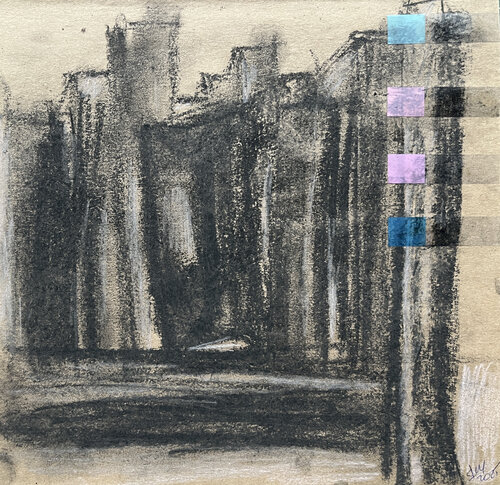 0Г1q, / Back to the Future - {$M} di Leni Smoragdova, Opera su carta in vendita su Singulart