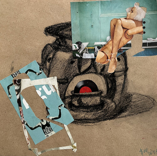 <&1q, / Back to the Future - {$M} di Leni Smoragdova, Opera su carta in vendita su Singulart