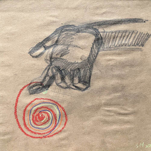 2T%1, / Back to the Future - {$M} di Leni Smoragdova, Opera su carta in vendita su Singulart