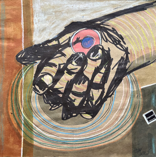 1T%1, / Back to the Future - {$M} di Leni Smoragdova, Opera su carta in vendita su Singulart