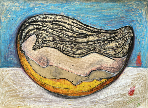 ◐ BACK TO THE FUTURE: Early Mixed-Media Archives (2000-2011) by Leni Smoragdova, Work on Paper for Sale on Singulart