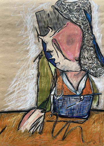 ◐ BACK TO THE FUTURE: Early Mixed-Media Archives (2000-2011) di Leni Smoragdova, Opera su carta in vendita su Singulart
