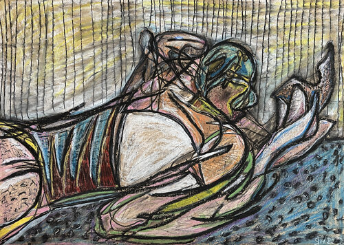 ◐ BACK TO THE FUTURE: Early Mixed-Media Archives (2000-2011) di Leni Smoragdova, Opera su carta in vendita su Singulart