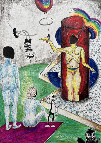 IJ%G / Only lovers left alive - {$M} di Leni Smoragdova, Disegno in vendita su Singulart